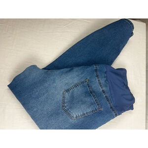 Women’s Time and Tru Full-Panel Maternity Skinny Jeans Size XXL(20) Blue EUC